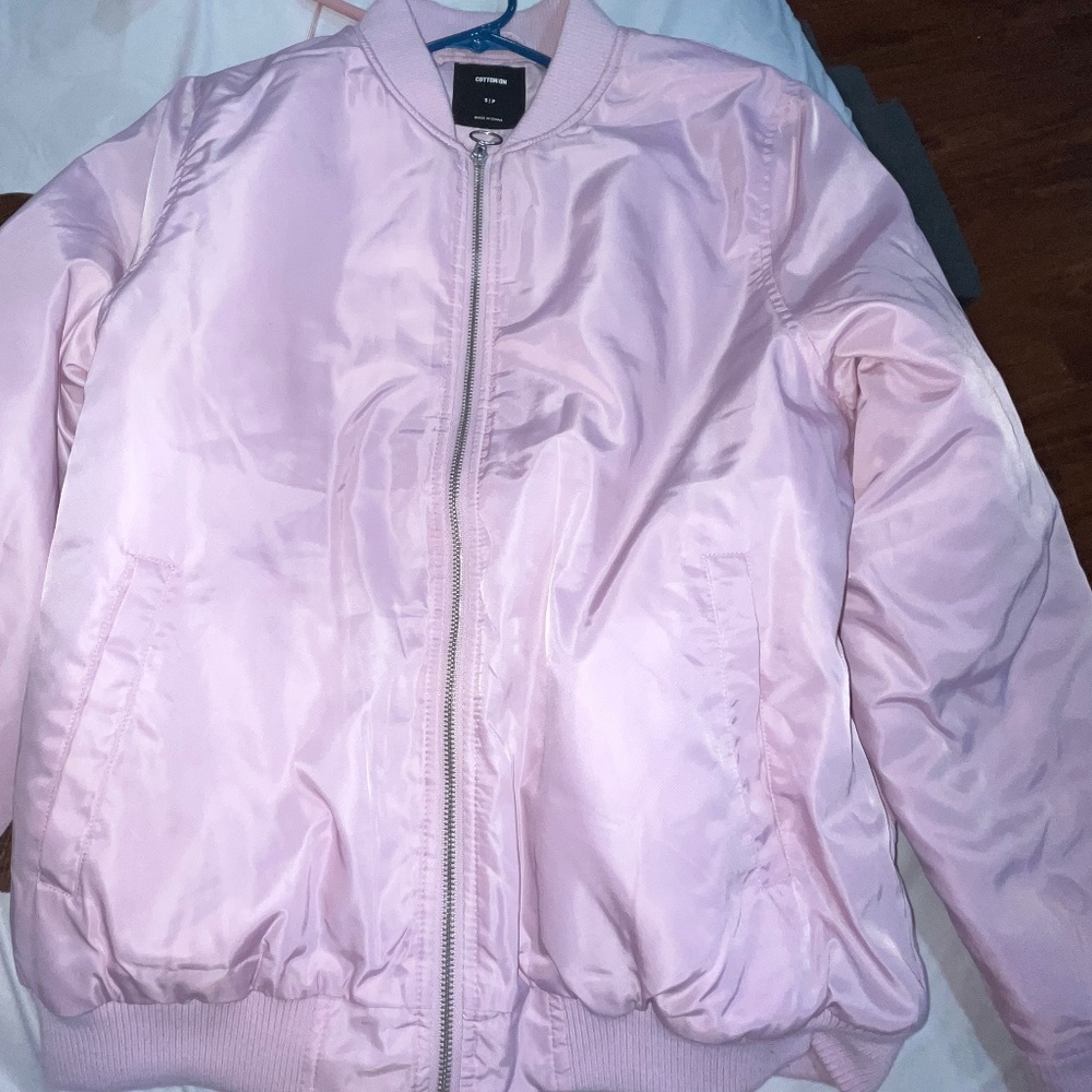 Pink bomber jacket